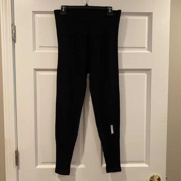 Gymshark Pants - Gymshark High-Waisted Rib-Knit Full Length Legging